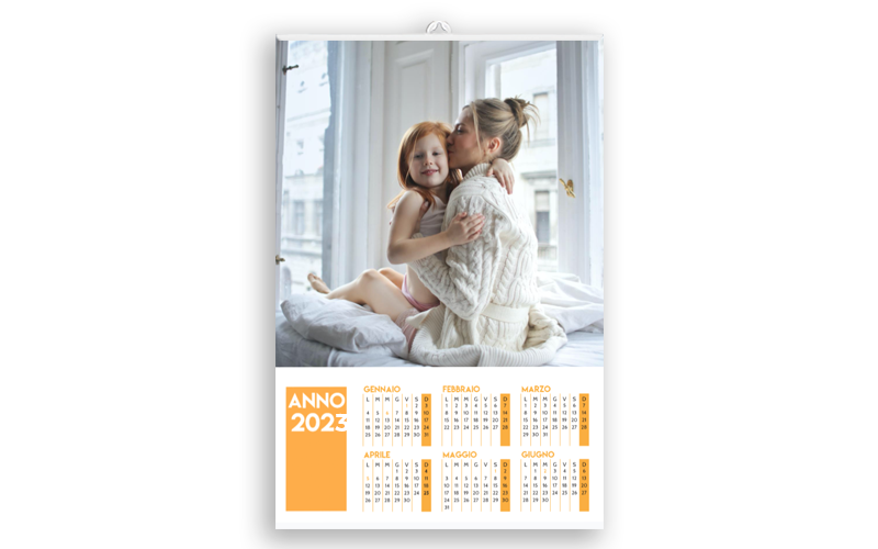 Calendario 6+6 Naranja
